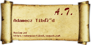 Adamecz Tibád névjegykártya
